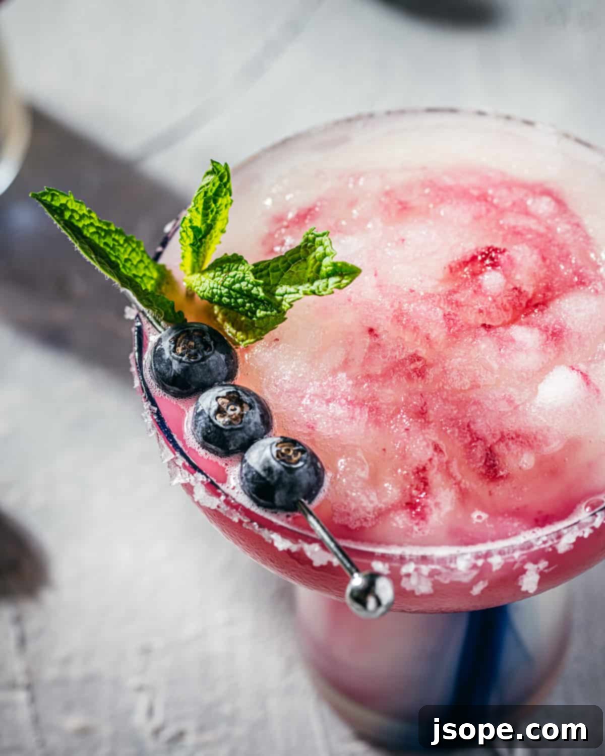 Blueberry Ginger Mint Frozen Margaritas