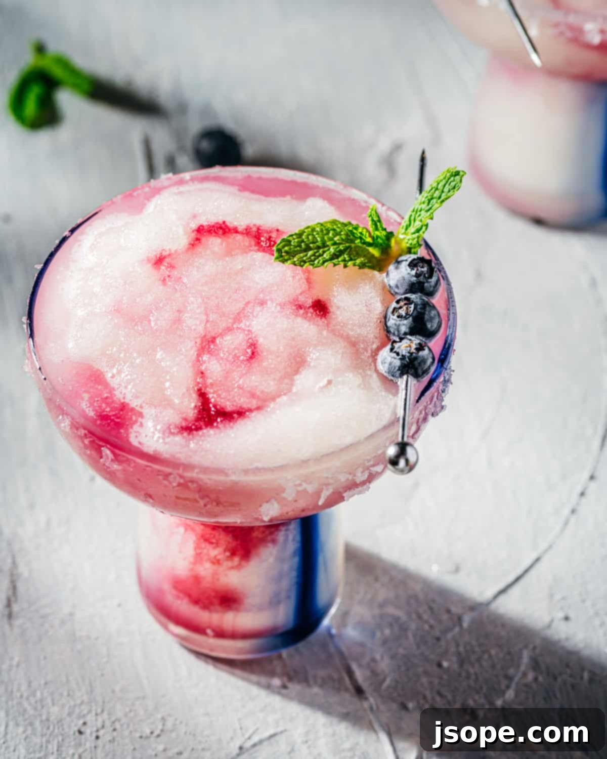Blueberry Ginger Mint Frozen Margaritas
