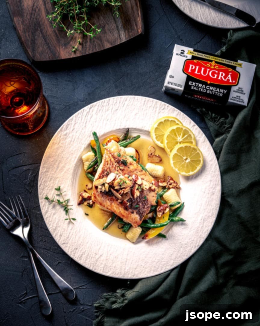 High quality butter for Red Snapper Amandine