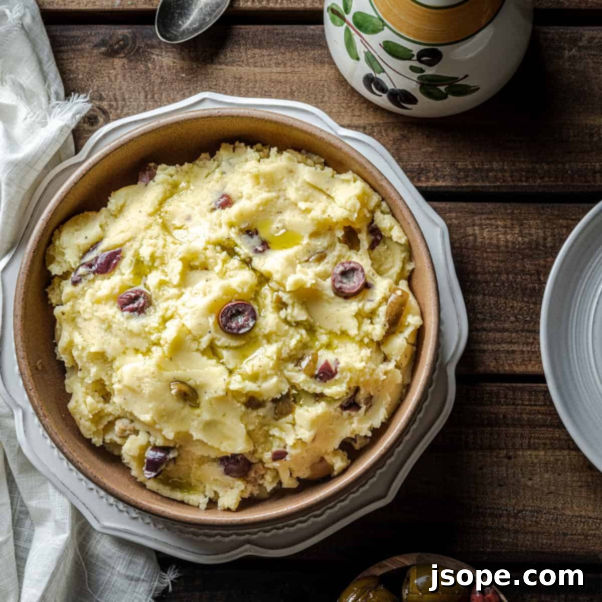 Golden Olive Mashed Potatoes 2 Olive Oil Mashed Potatoes with Olives