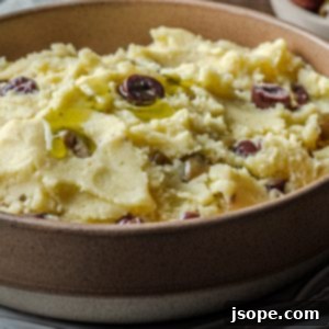 Golden Olive Mashed Potatoes 4 Olive Oil Mashed Potatoes with Olives