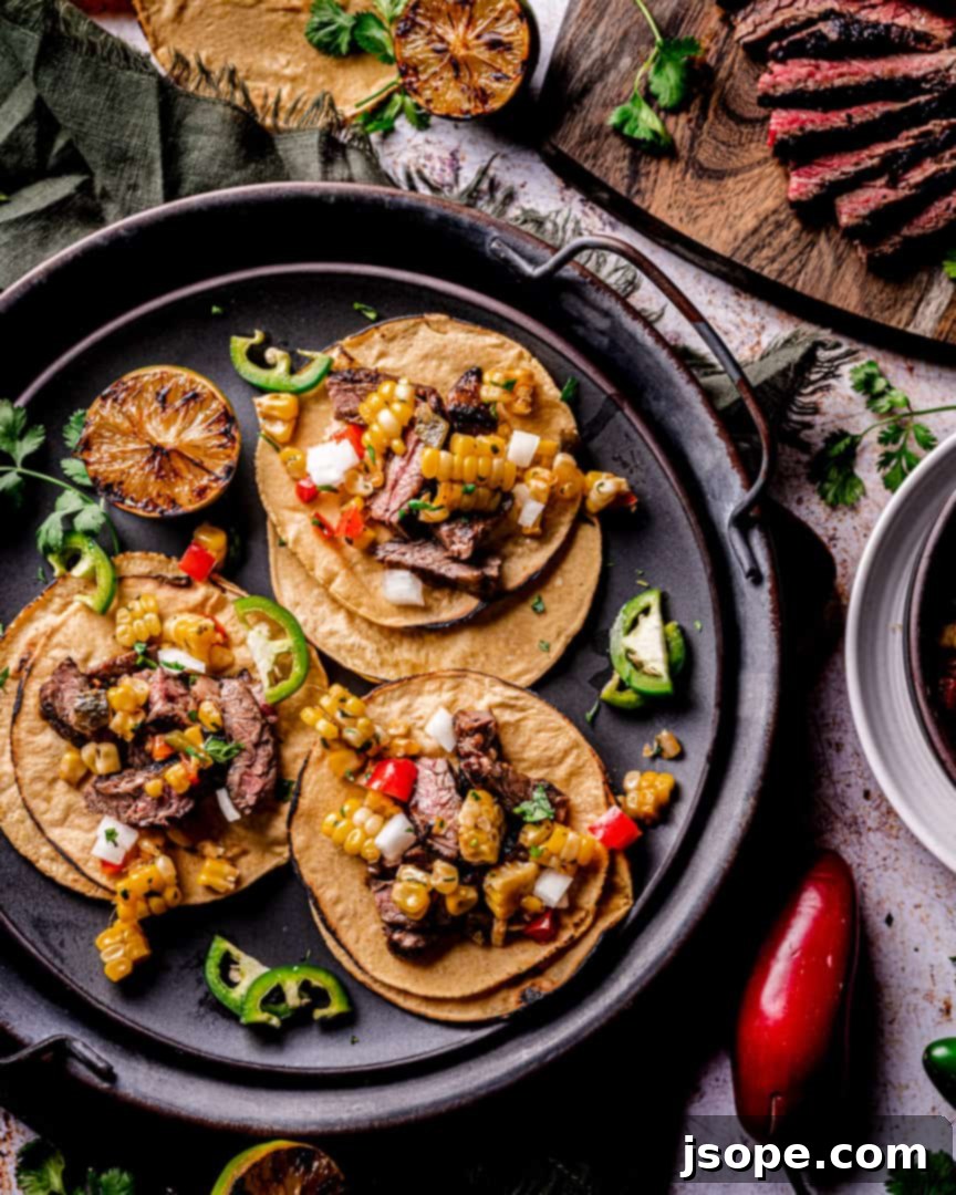 Marinated Skirt Steak Street Tacos - Main Dish