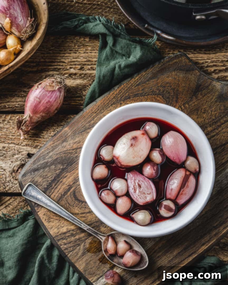 Wine Poached Shallots and Onions