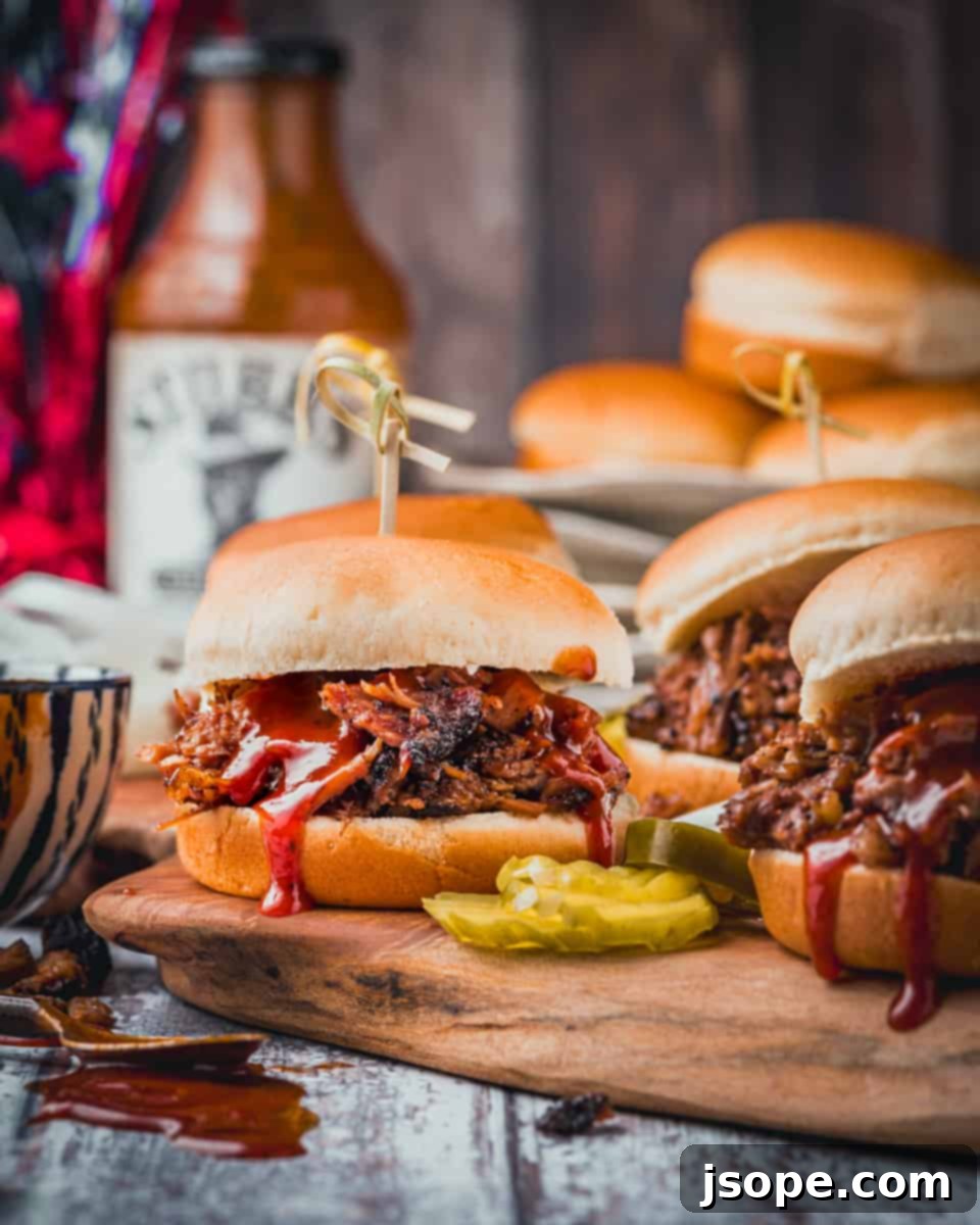 Smoked Texas Beef Brisket - Chopped Brisket Sliders