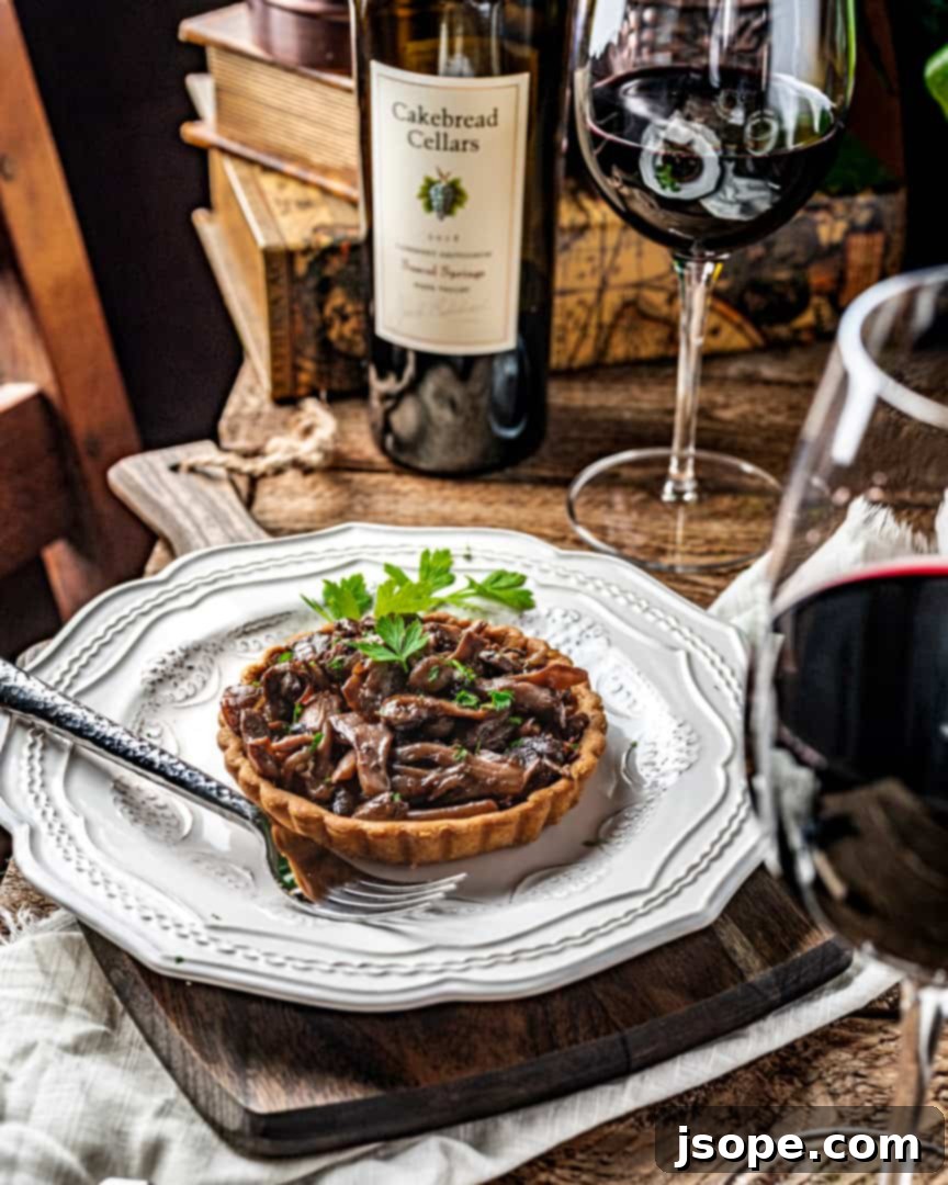 Mushroom Shallot and Mascarpone Cream Tartlets