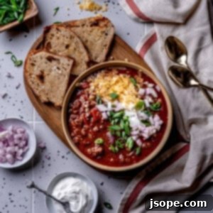 Hearty Chili with Kidney Beans, a comforting homemade dish.