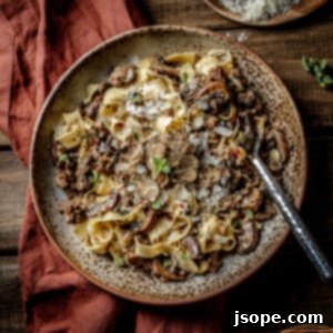 Tagliatelle with Sausage Mushroom Cream Sauce Recipe
