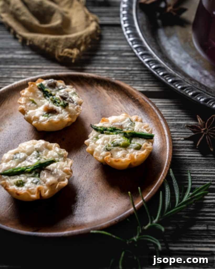 Asparagus and Mushroom Cheese Soufflé Bites