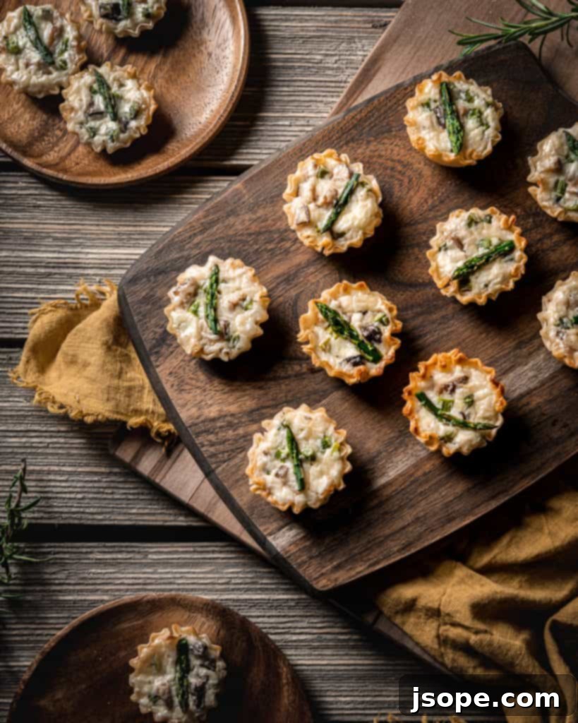 Asparagus and Mushroom Cheese Soufflé Bites