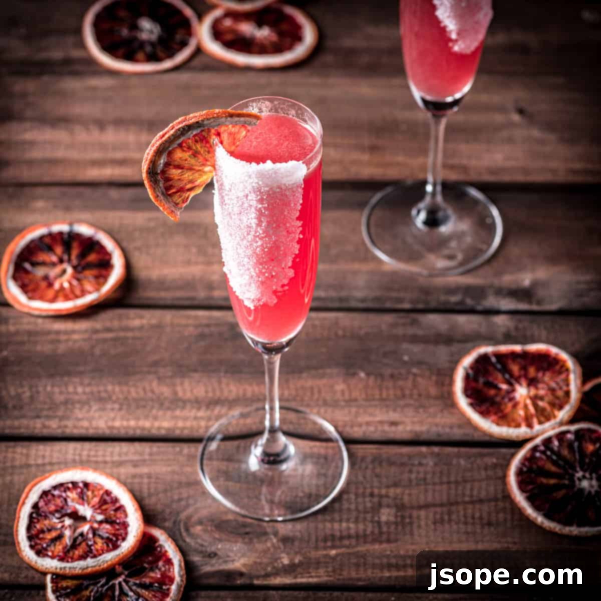 Blood Orange Sparkling Pink Gin Cocktail – A vibrant, refreshing drink perfect for celebrations.