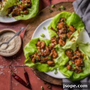 Kung Pao Chicken Lettuce Wraps