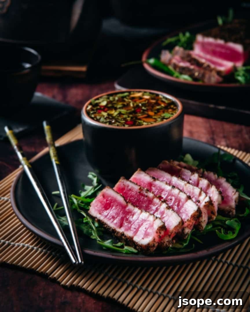Seared Ahi with Spicy Dipping Sauce