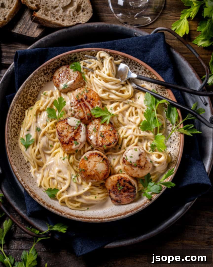 Scallops with Vanilla Grapefruit Cream Sauce