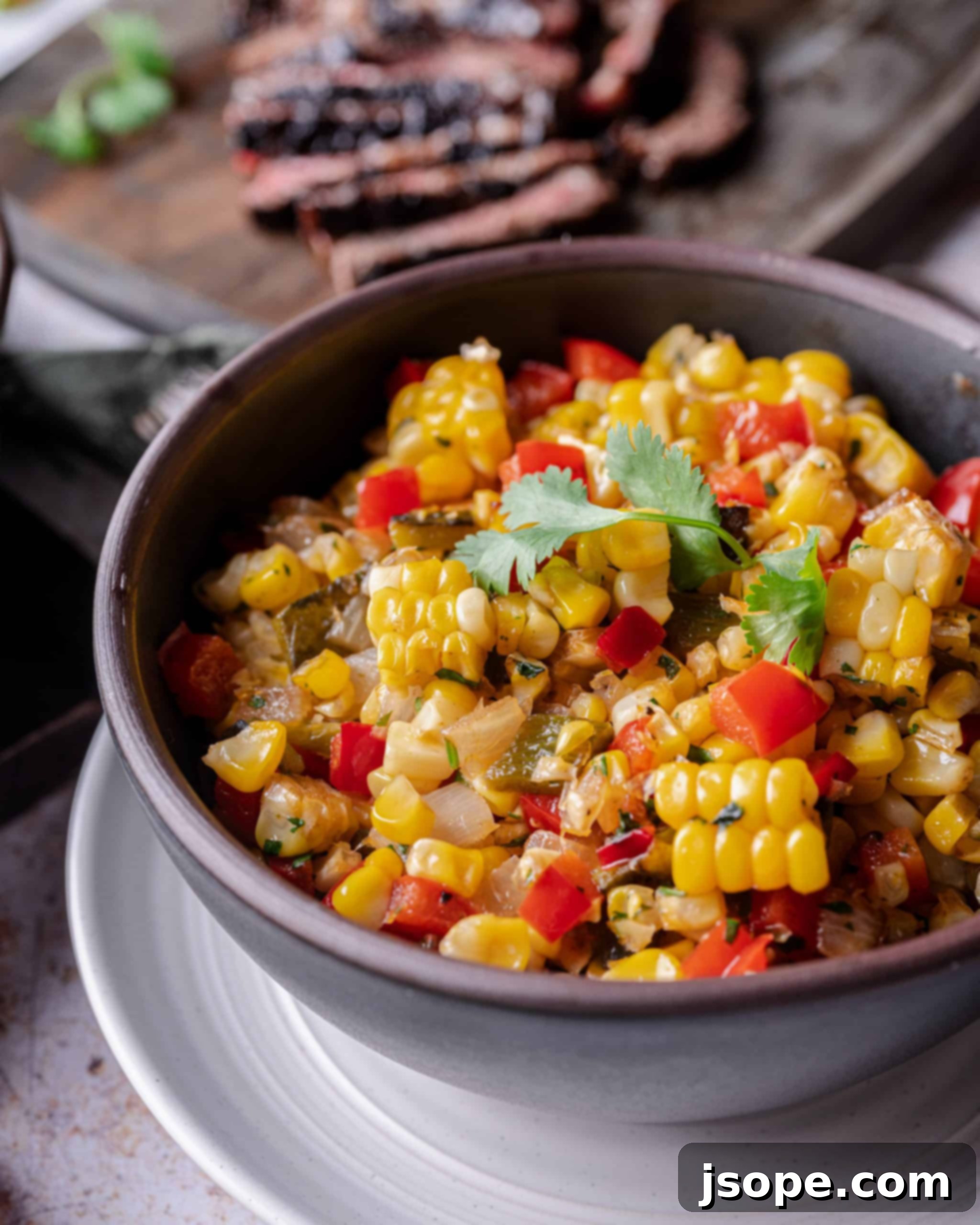 Zesty Roasted Corn and Jalapeño Fiesta 2 Vibrant Jalapeño and Roasted Corn Salad, a perfect summer side dish and taco topping