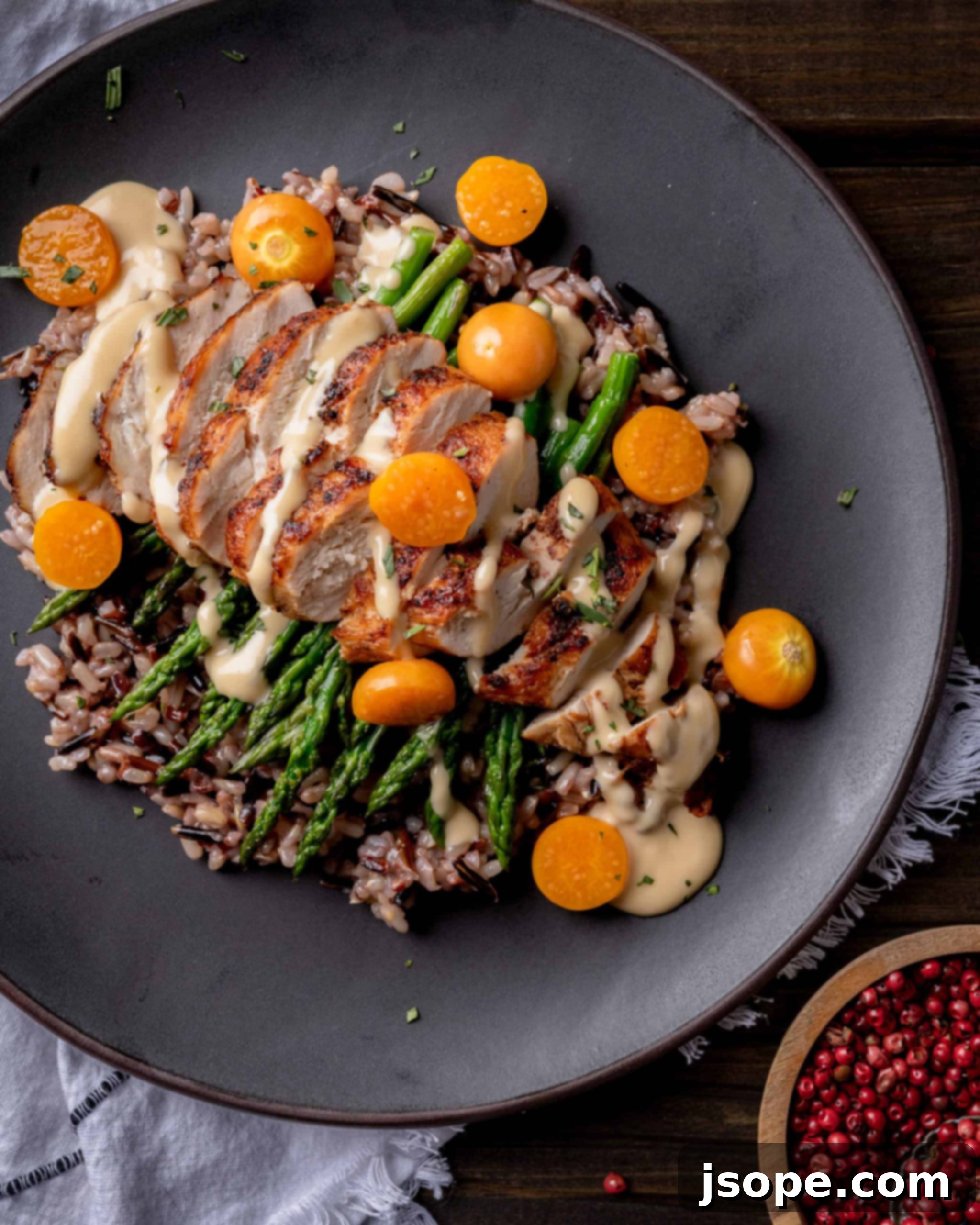 Sun-Kissed Golden Berry Tarragon Chicken with Pink Peppercorn Finish 2 Pink Peppercorn Chicken with Golden Berry Tarragon Cream Sauce