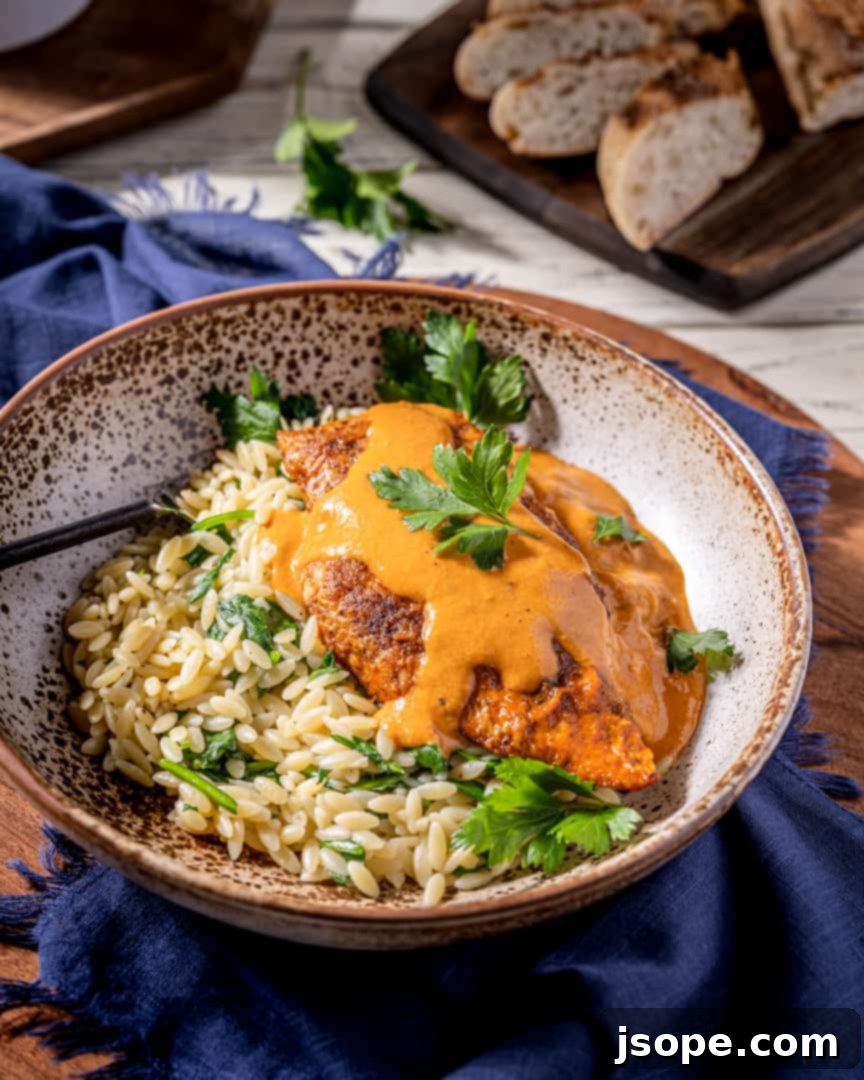 Rich and balanced White Wine Vinegar Tomato Sauce, a perfect complement to chicken