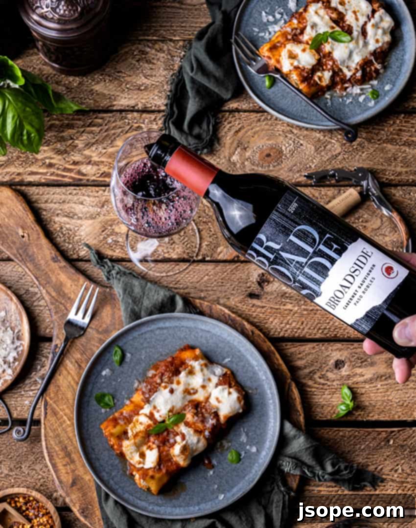 Broadside 2019 Paso Robles Cabernet Sauvignon bottle, a perfect companion for hearty Italian dishes.