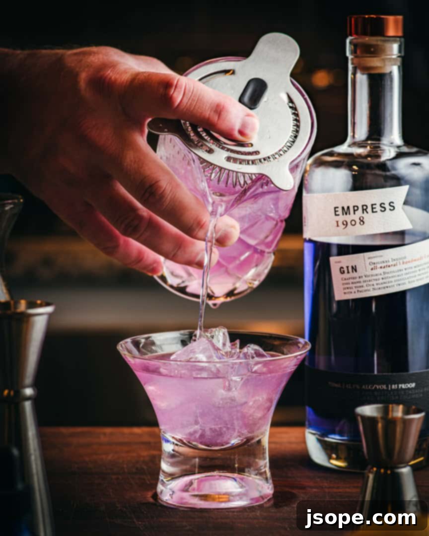 Step 11: Pour the cocktail into a chilled serving glass