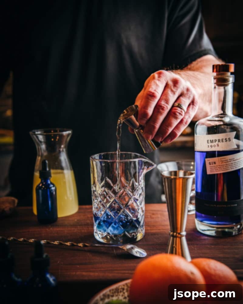 Step 3: The color begins to change with the ginger ale