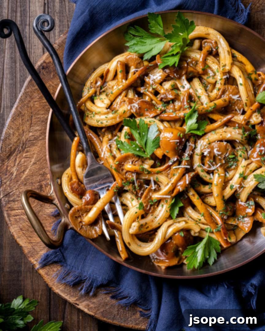 Marsala Mushroom Casarecce Pasta, a rich and delicious pasta dish
