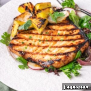 Teriyaki Grilled Swordfish with Pineapple and Onions