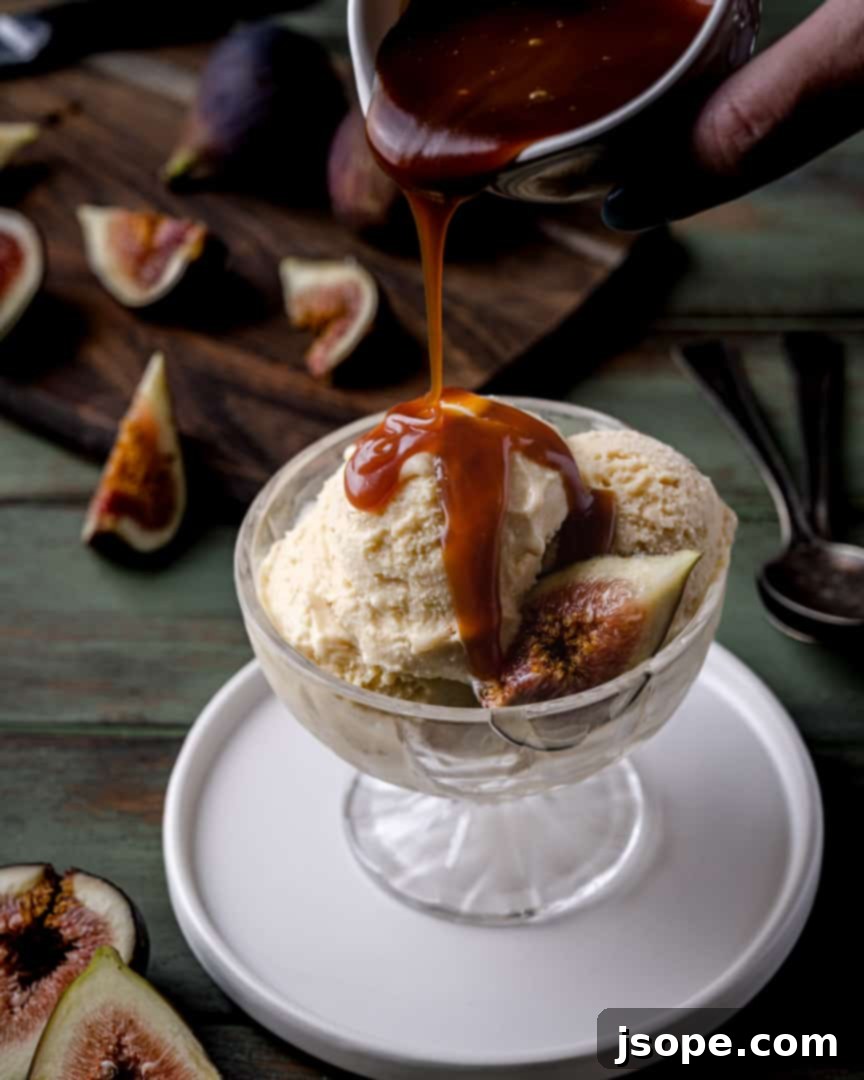 Fig Ricotta and Rum Caramel Gelato