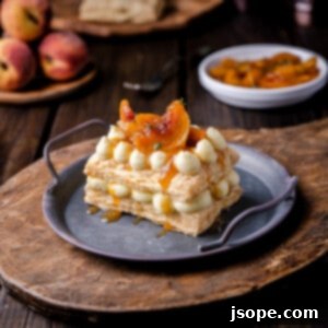 Peach Mille-Feuille with Bavarian Cream