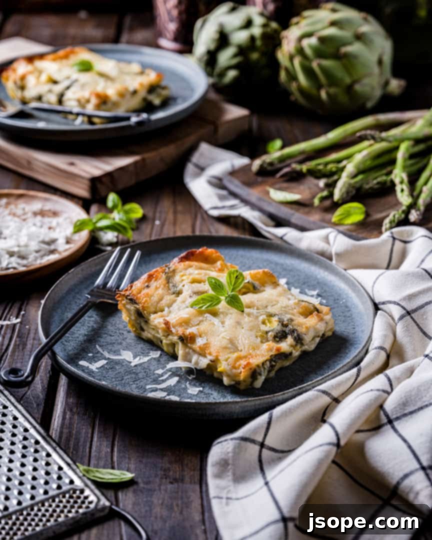 Vegetable Lasagna with White Sauce
