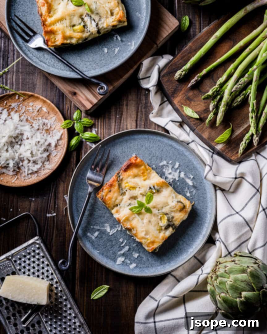 Vegetable Lasagna with White Sauce