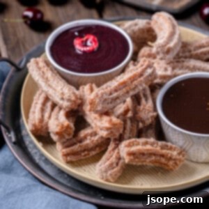 Homemade Churros with Baileys Chocolate Sauce