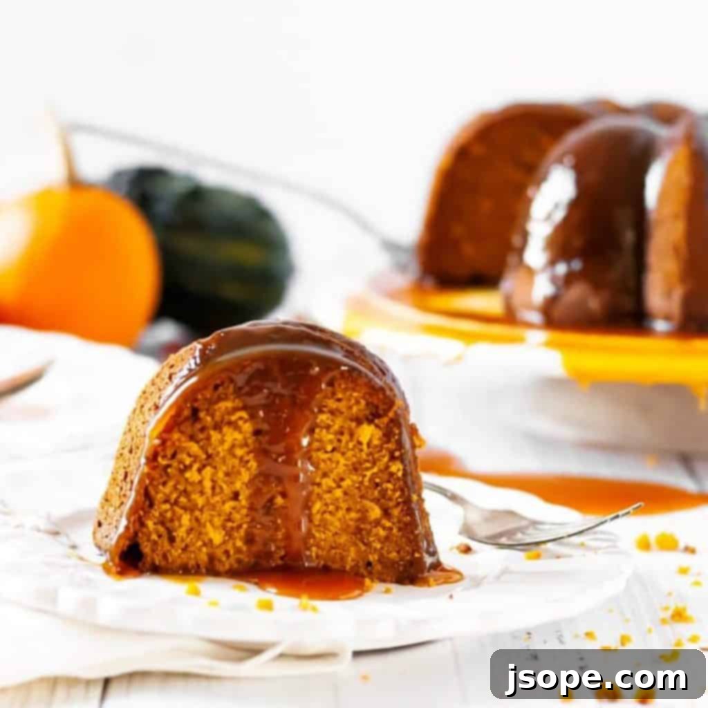 18 Unforgettable Autumn Sweet Treats 6 Sweet Potato Bundt Cake with Toffee Glaze