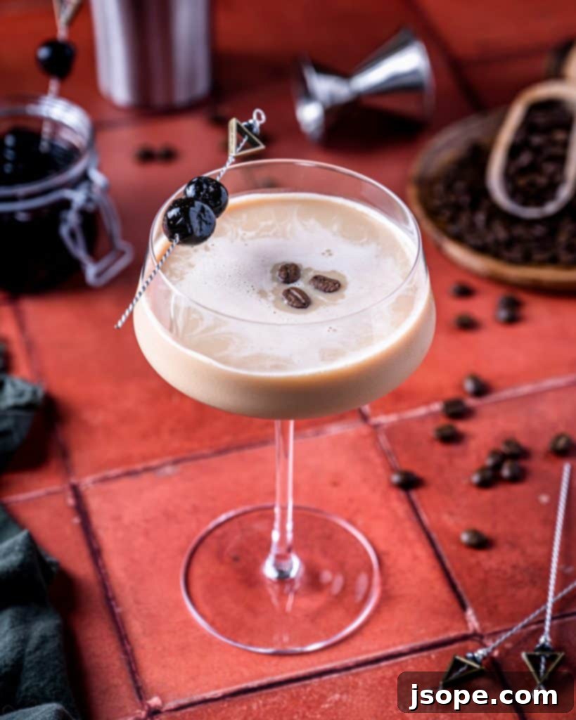 White Chocolate Cherry Espresso Martini