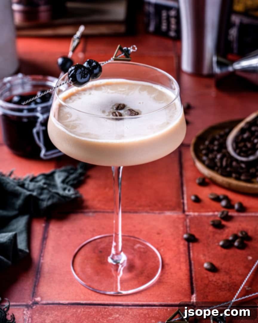 White Chocolate Cherry Espresso Martini