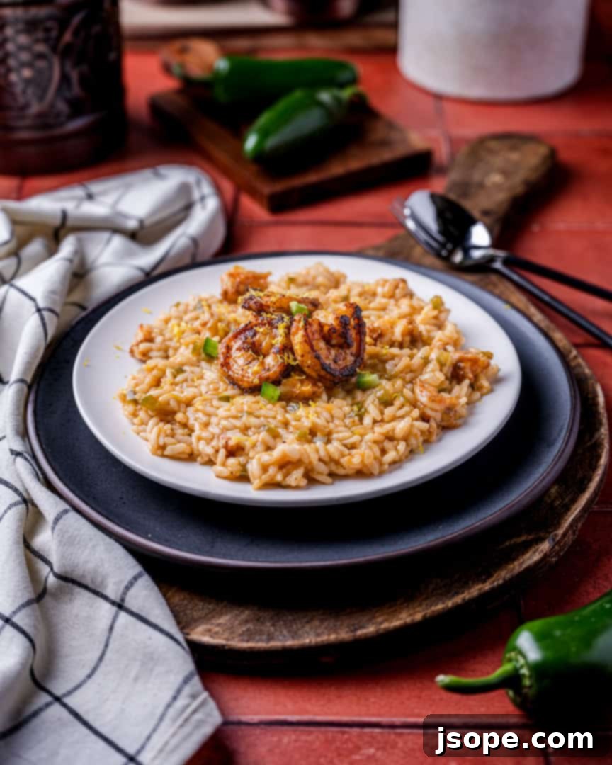 Southwestern Shrimp and Jalapeño Risotto