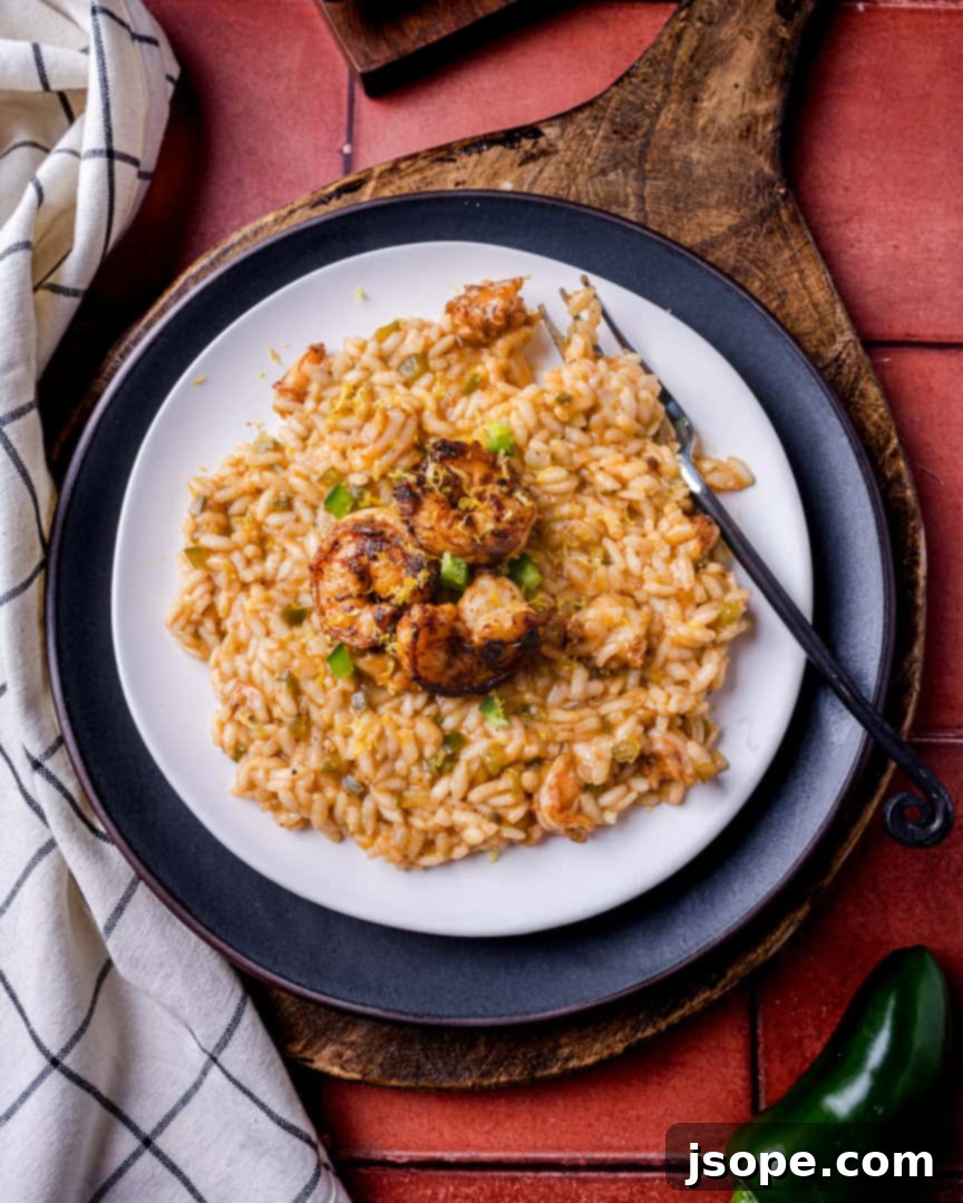 Southwestern Shrimp and Jalapeño Risotto