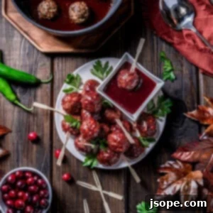 Cranberry Serrano Glazed Meatballs