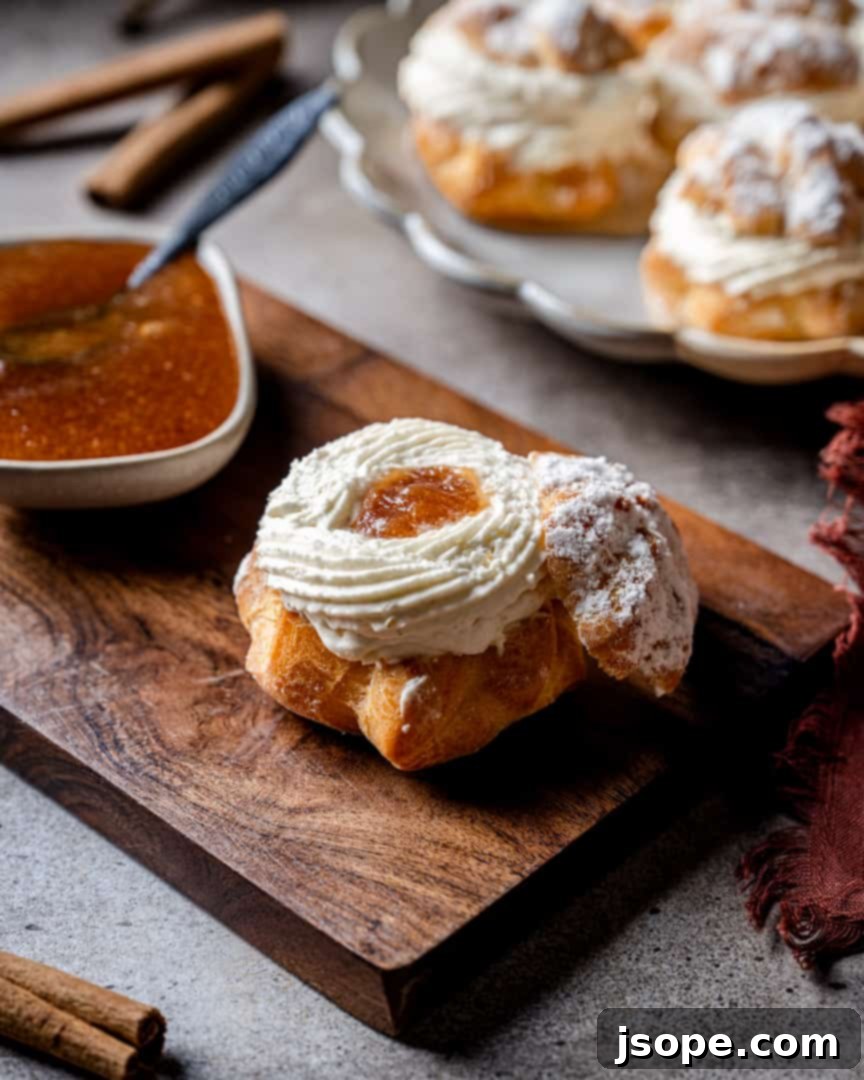 Rich and fragrant Spiced Pear Compote ready for filling