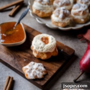 Spiced Pear and Maple Cream Puffs