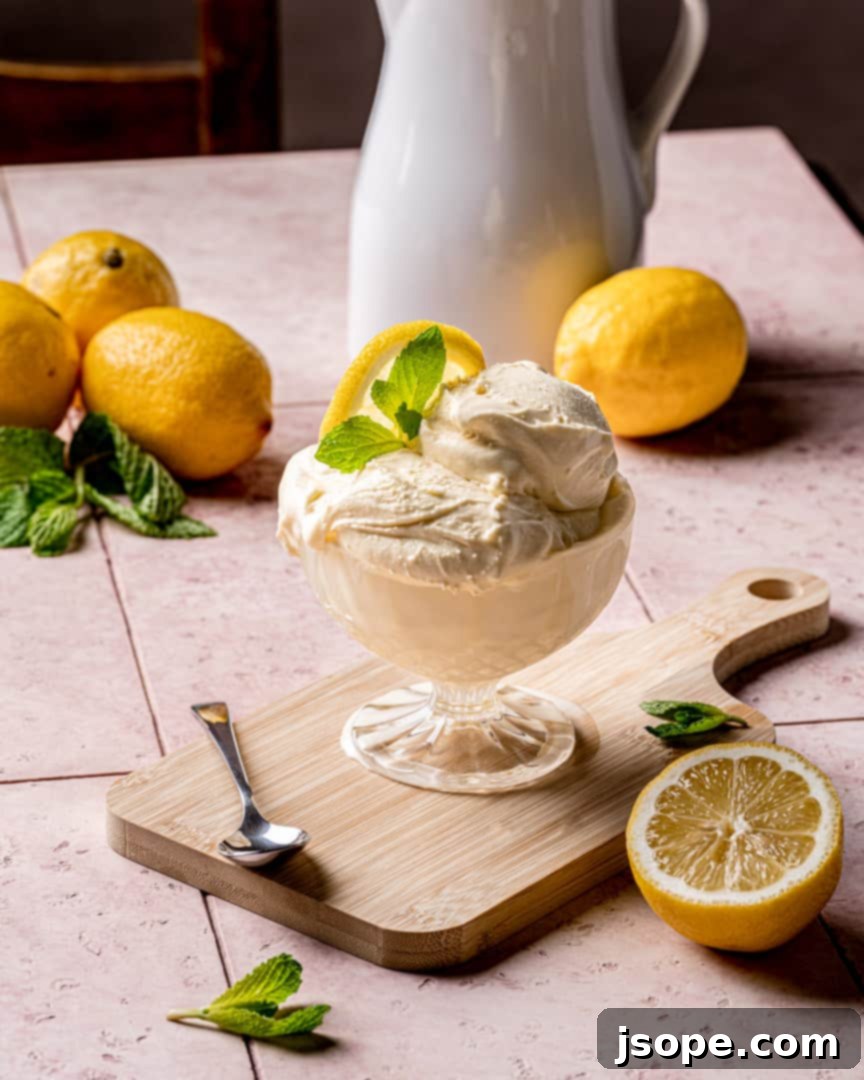 Homemade Lemon Cream Gelato