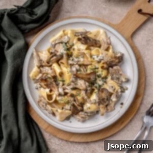 Hen of the Woods Mushroom Pasta with Creamy Tarragon Sauce