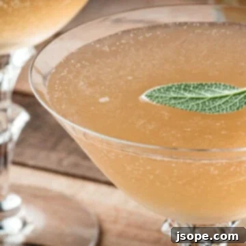 The Peppercorn-Kissed Pear & Sage Martini 3 Pear Sage and Pink Peppercorn Martini