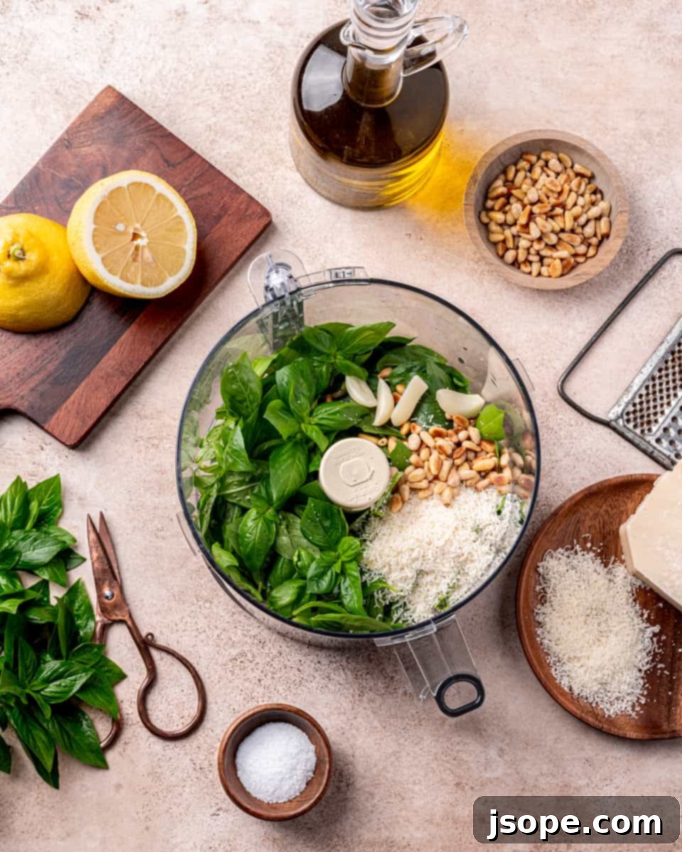 Classic Basil Pesto Ingredients