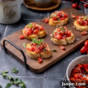 Easy Bruschetta with Marinated Tomatoes and Balsamic Vinegar