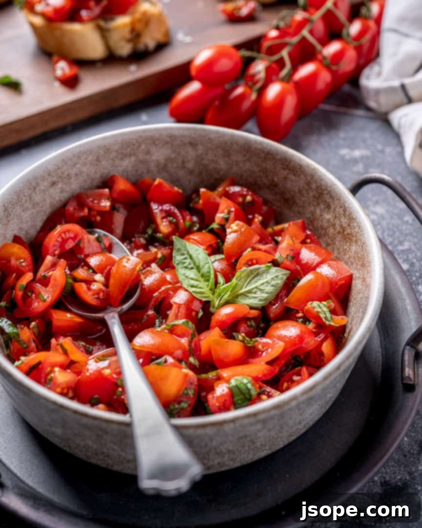 Combine tomato mixture in a bowl to marinate.