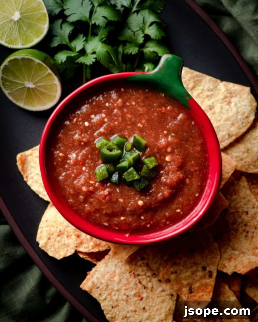 Roasted Tomato and Tomatillo Salsa - A flavorful homemade dip for summer