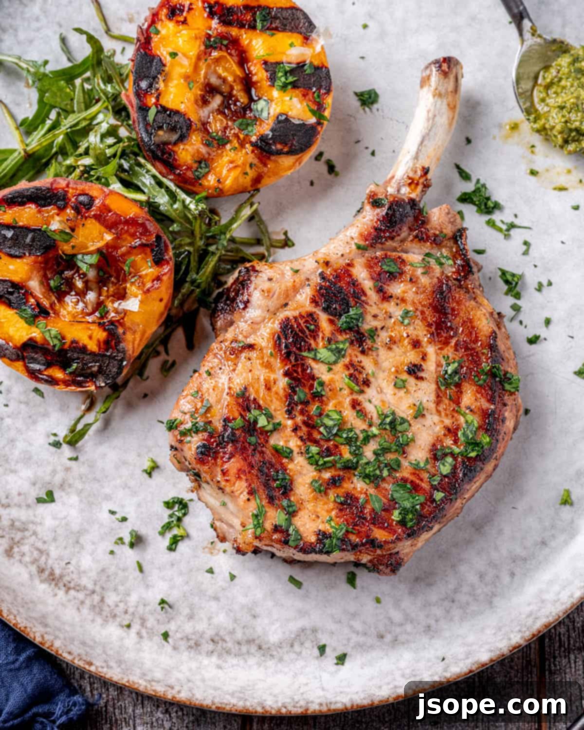 Brined and Grilled Pork Chops