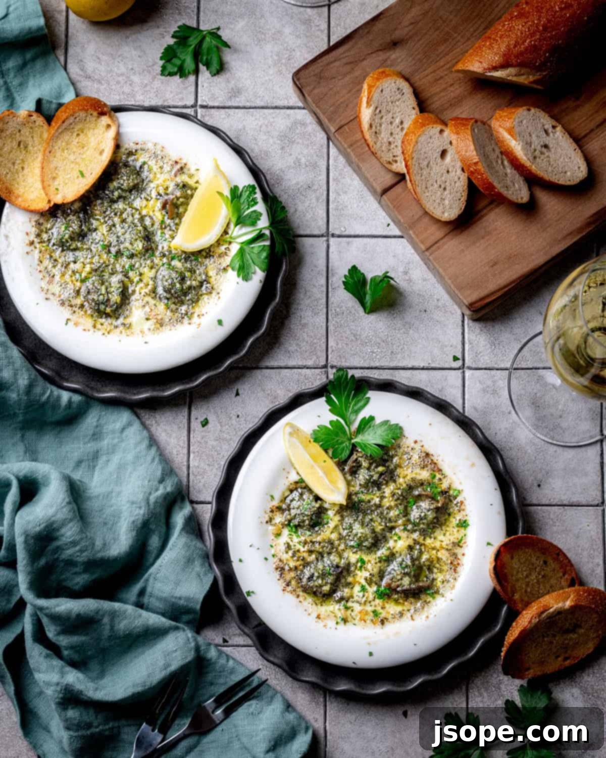 Classic French Escargot in Herb-Infused Garlic Butter 3 Classic French Escargot with Parsley Garlic Butter