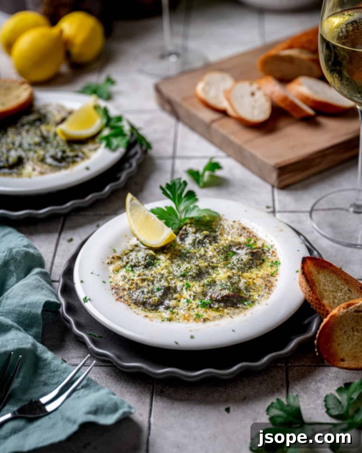 Classic French Escargot in Herb-Infused Garlic Butter 4 Classic French Escargot with Parsley Garlic Butter